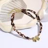 Knitted Colored Rope Necklace, Crystal Heart-shaped Necklace, Fashionable Korean Wave Sparkling Shell Chain Necklace, Women's Fashion Party Gift 25
