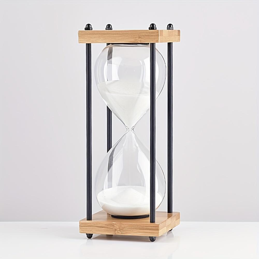 

Large Decorative Wooden Hourglass Timer-30 Minute Sand Glass with Elegant Table Decor- Perfect Holiday Party Birthday Gift Idea белый