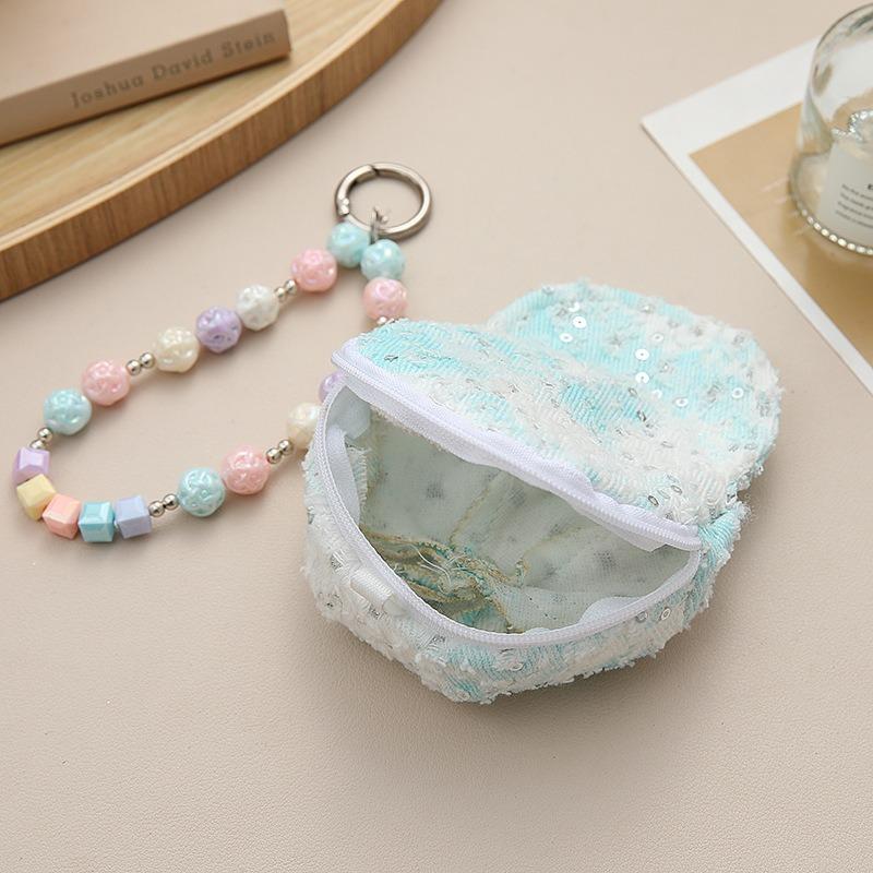 New Sequined Change Bag Cosmetic Bag Cap Earphone Bag Neck Male Creative Universal Storage Bag Pendant Female Male