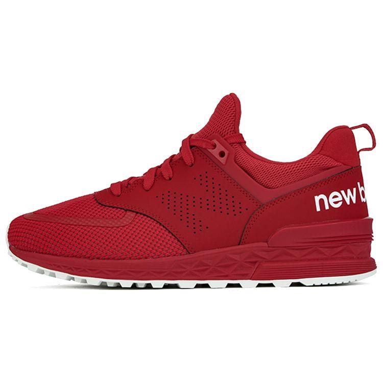 

New Balance Nb 574 Sport Ретро Ткань Синтетическая Кожа Амортизация Поддержка Легкие Низкие Повседневные Кроссовки для Бега Унисекс кроссовки Красный MS574PCR