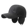 Winter Warm and Cold Ear Protection Cap Men's Outdoor Plush Woolen Baseball Cap Dad Old Man Hat