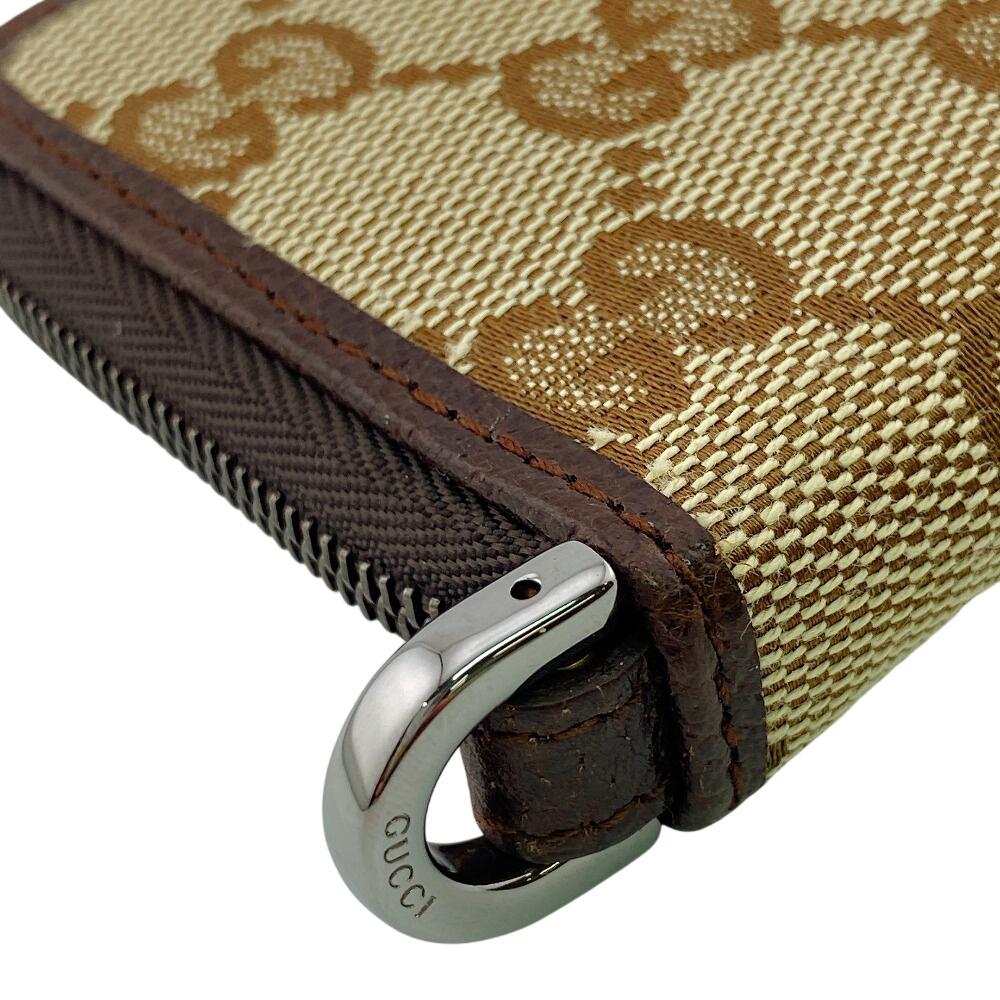 GUCCI 162848 Coin Pocket GG campus canvas Coin case Brown canvas Used