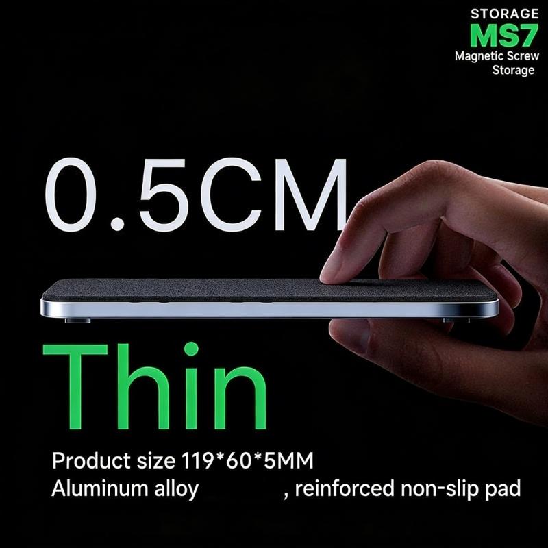 Professional Antislip Magnetic Screw Organizers Mat Work Pad Workstation Mat For Electronics Repair With Aluminum Frame
