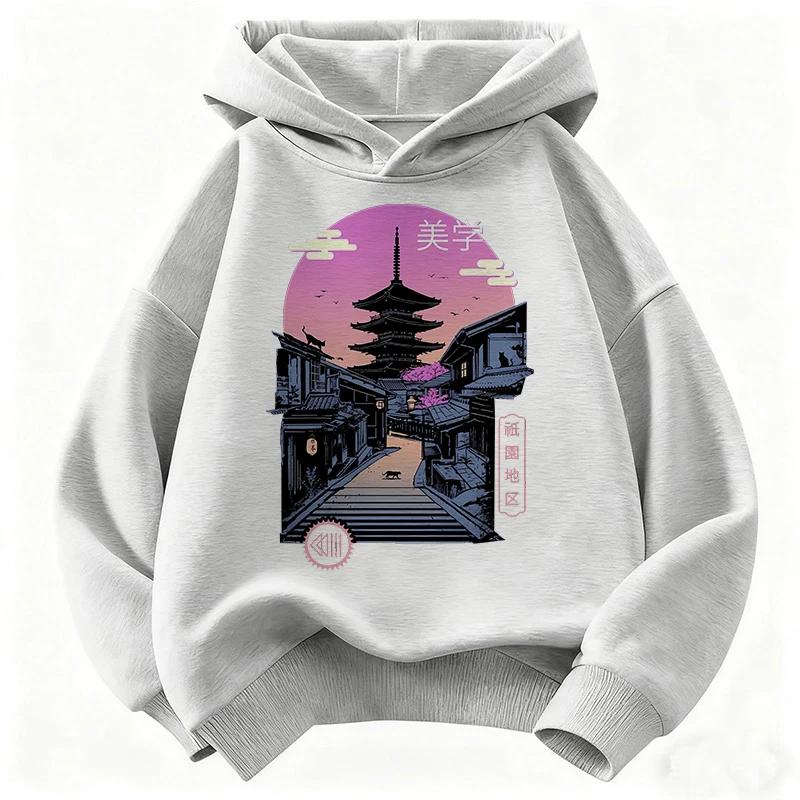 Y2K Japanes Style Sweatshirt Gothic Manga Kids Cat Children's Sweatshirt Cute Hoody for Boys Girls Autumn Winter Casual Hoodies