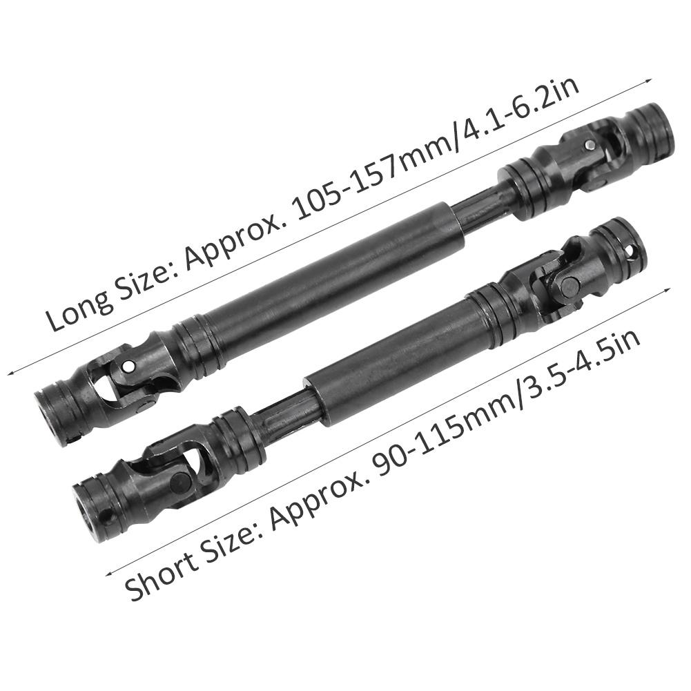 2Pc Steel Multiple Spline Drive Shaft for TRAXXAS TRX4 for Land Rover Defender RC Car