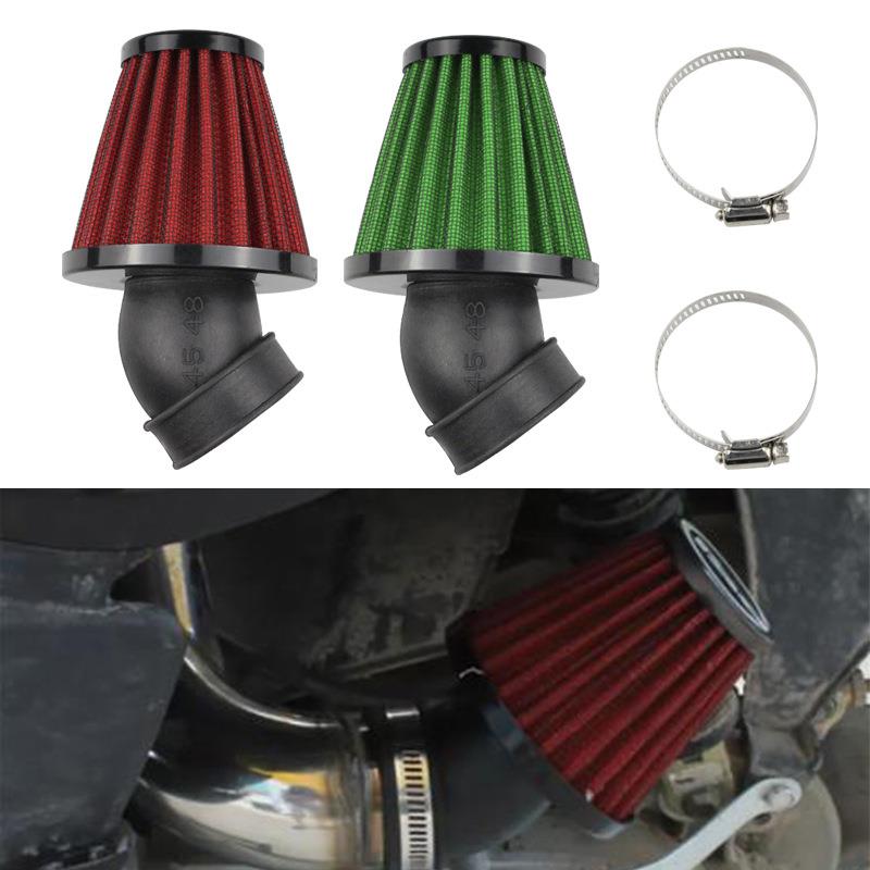 High Flow Motorcycle Air Filter - RAD Mushroom Head Element 28-48mm Clip-On 45° Bend Intake Filter Air Filters 7