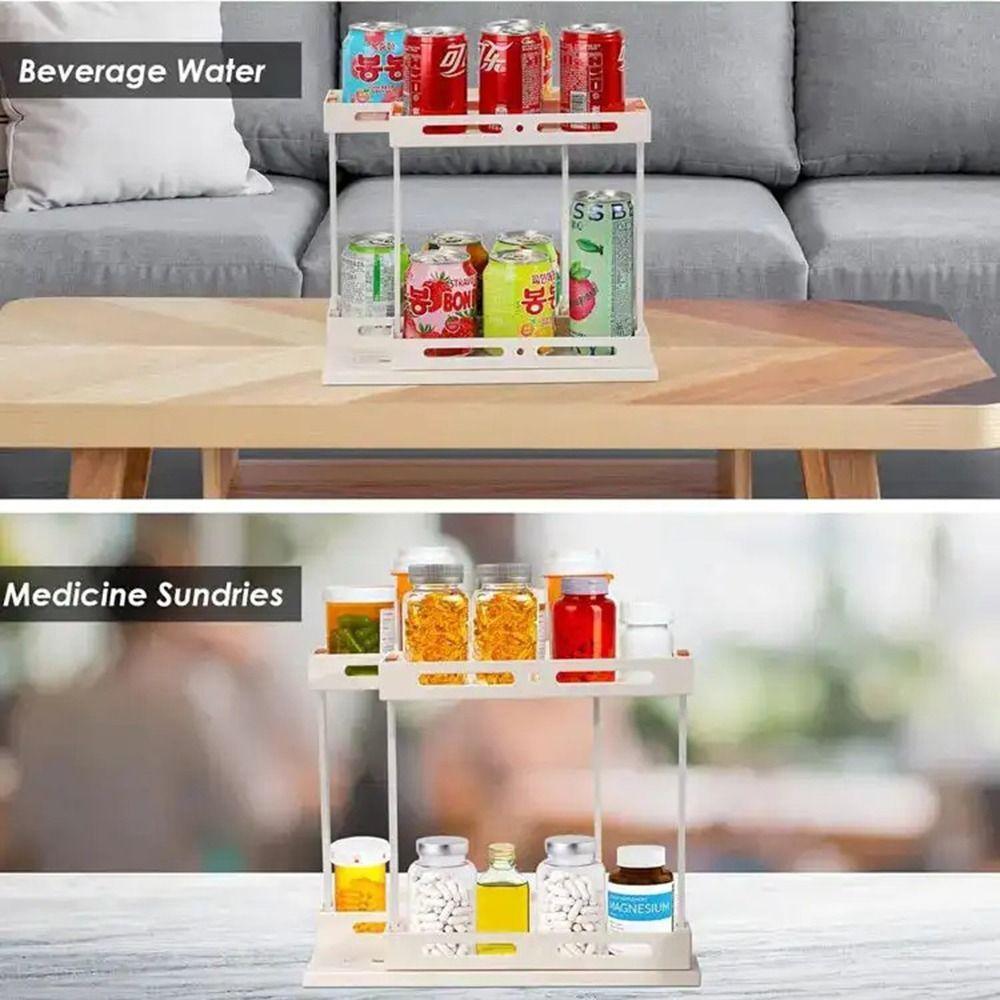 Sliding Seasoning Storage Shelf Non Slip Base Salt Bottle Holder Household Item Organizer  Cupboard