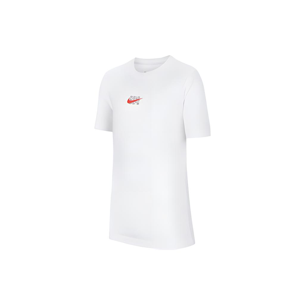 Nike All-Correct Answers Quiz Print Sport Short Sleeve T-Shirt Kids Tops White FN3712-100