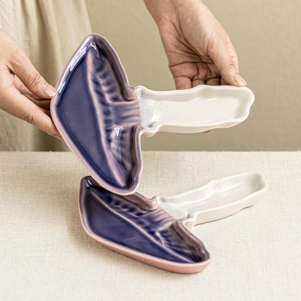 Creative Mushroom Plate Ceramic Plate Special Tableware Snack Plate Dessert Plate Home Restaurant Plate Dim Sum Plate