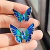 Simple Inlaid Fashion Drop Oil Color Butterfly Brooch Femininity Pin Jacket Crystal Corsage