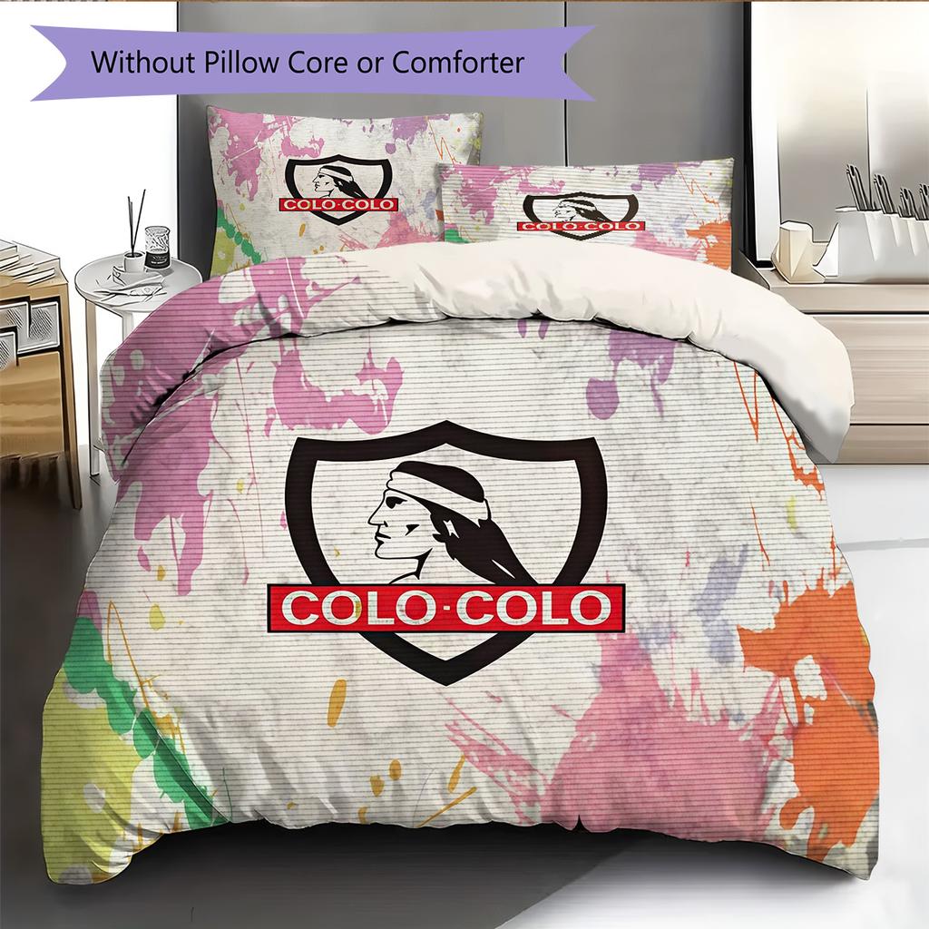 CSD Colo‑Colo Pattern Bedding Quilt Set  Home Decoration  Gift (1 * duvet cover + 2 * pillowcase  without core)
