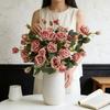 Artificial Roses Flowers for Flower Arrangement Realistic Fake Rose Branches with 4 Head Blooms And 2 Bud for Party Wedding Centerpiece Home Table