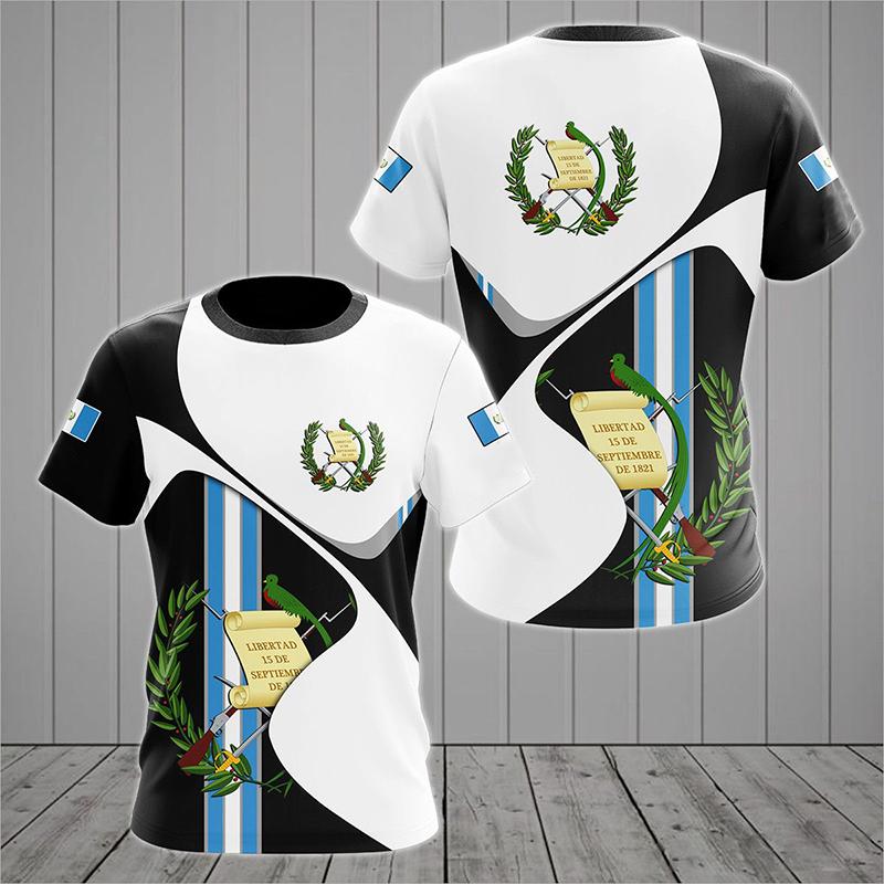 3D Print Guatemala National Flag T-shirt for Men Short Sleeve Oversized Tees Top Streetwear Men O Neck Hip Hop Tshirt Homme