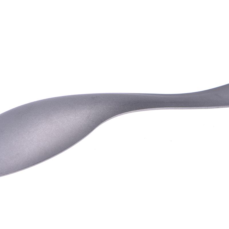 1 stk Ultralett Utendørs Camping Titan Spork Titan Skje Gaffel Sølvfarge