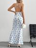 Women's Summer Maxi Dress Backless Strap Sexy High Waist Dress