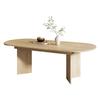 Tavolo da Pranzo Estensibile 160/200 * 90 cm, Adatto per 6-8 Persone, Tavolo da Pranzo con Angoli Arrotondati, Piano Spesso, Stile Semplice, Colore Rovere