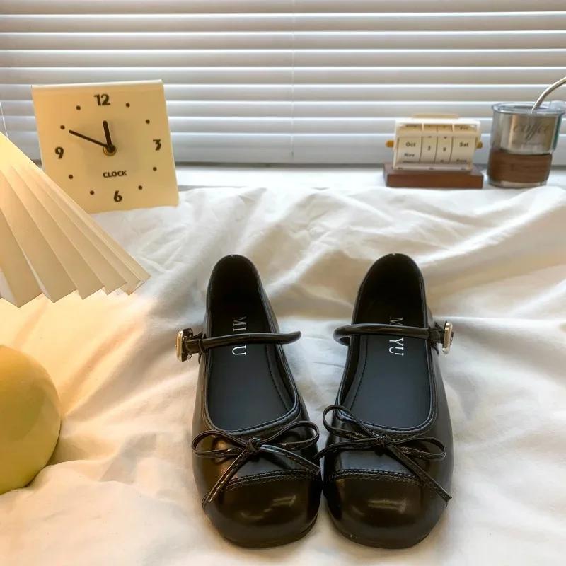

Мода 2024 Новые универсальные женские туфли Мэри Джейн Модные элегантные легкие с бантом Женские туфли на толстом каблуке Удобные туфли для платья Zapatos 40 чёрный