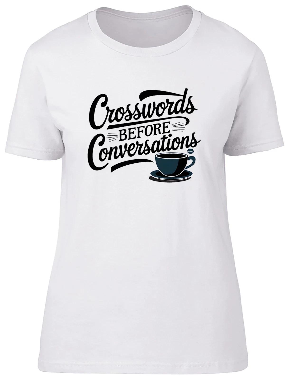 Crosswords Puzzle Solver Womens T-Shirt Ladies Gift Tee XXL