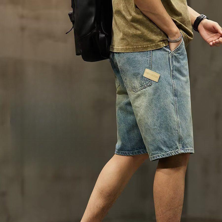 Shorts en jean de marque pour hommes, mode été, pantalon décontracté sept points