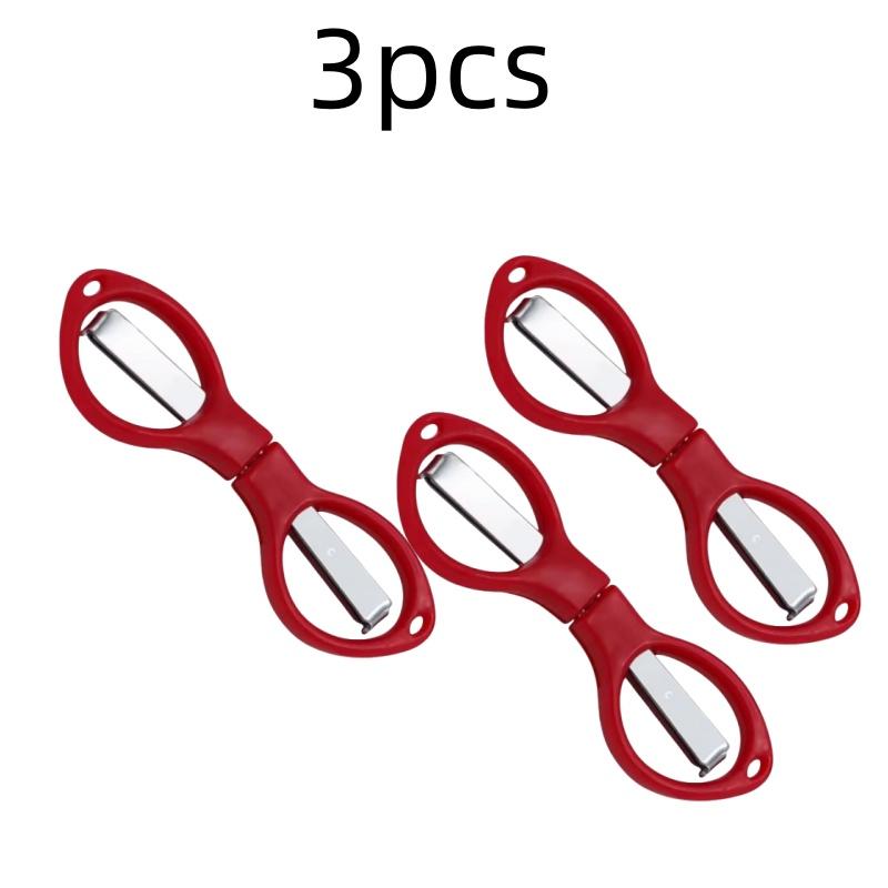 Simple Portable Folding Scissors Solid Color Glasses Shape Paper Cutters Students Handmade DIY Tools School Office Supplies