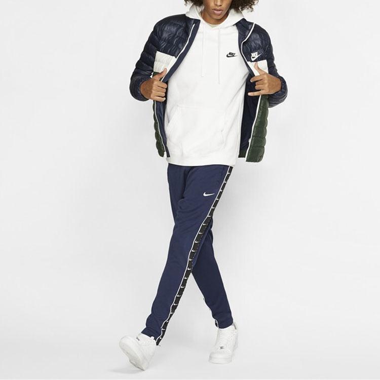 Nike Sport Casual Stand Collar Warm-Up Cotton Jacket Men Outerwear Blue Green BV4686-451