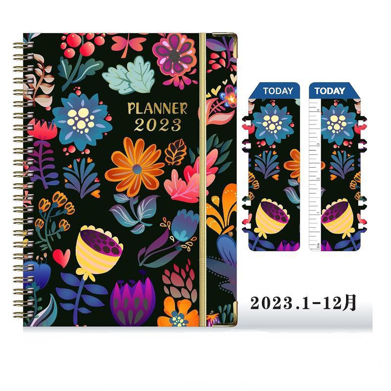 Agenda A5 2023 Planner Quaderno a Spirale Programma Diario Cancelleria Blocchi Appunti Kawaii Album da Disegno Accessori Scolastici Diario di Bilancio