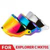 Para LS2 MX701 EXPLORER C Motocross Rally Desmontável Off-road Capacete de Motocicleta Viseiras de Reposição Originais Lente de Escudo Extra Fluxo de Ar Massivo 3