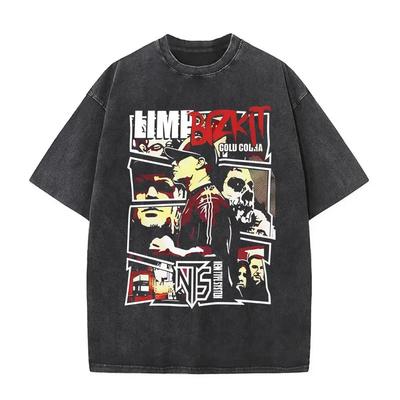 Washed VintageLimp Bizkit Graphic T-shirt Men Women Hip Hop Casual Overd Short Sleeve T Shirts Unisex Streetwear#Color(7)