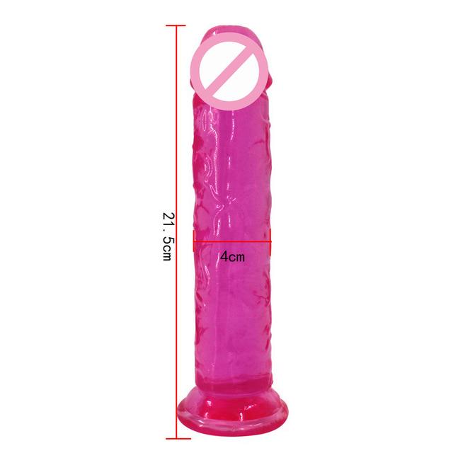 Soft Jelly Dildo Realistic Penis Dick Přísavka Masturbátor Anální Vagina Bod G Sexuální hračky pro dospělé