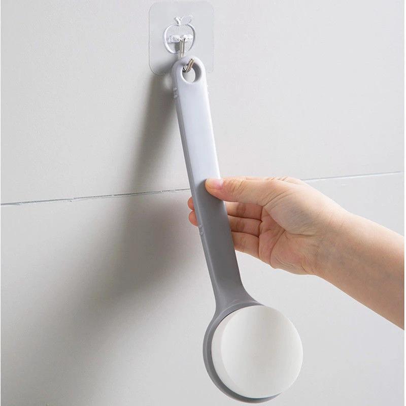 Long Handle Exfoliating Bath Sponge Back Scrubber Shower Brush Body Cleaning Tool with Deep Cleansing and Skin Renewal
