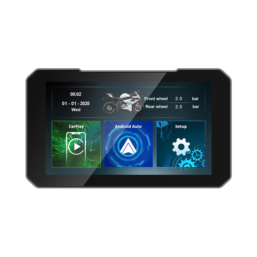 5-дюймовый сенсорный экран Мотоциклетный экран CarPlay Поддержка беспроводного CarPlay и Android Auto IP67 Водонепроницаемый