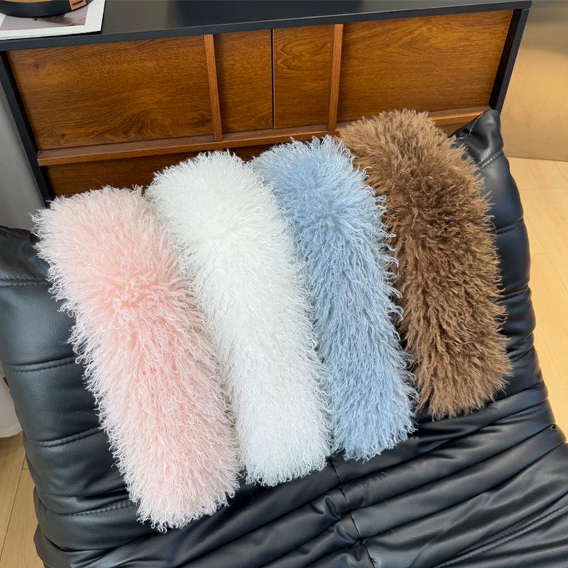 Women's Faux Fur Double-Sided Wool Neck Gaiter - Thickened Warm Winter Scarf