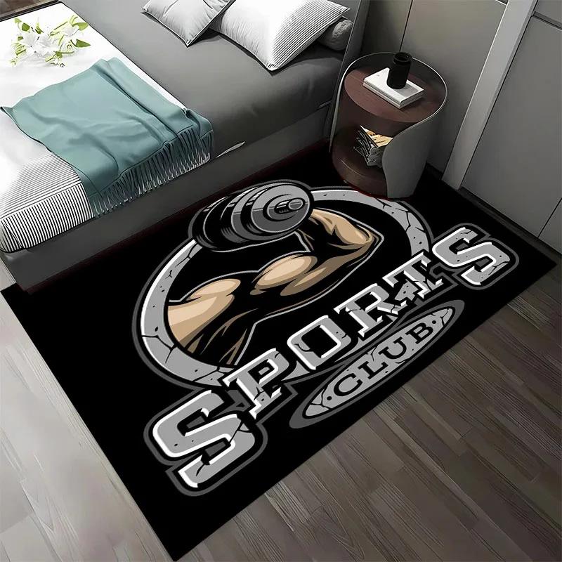3D Printing GYM Theme Large Area Carpets for Home Living Room Children's Bedroom Sofa Doormat Kitchen Floor Rugs Anti-slipDecor
