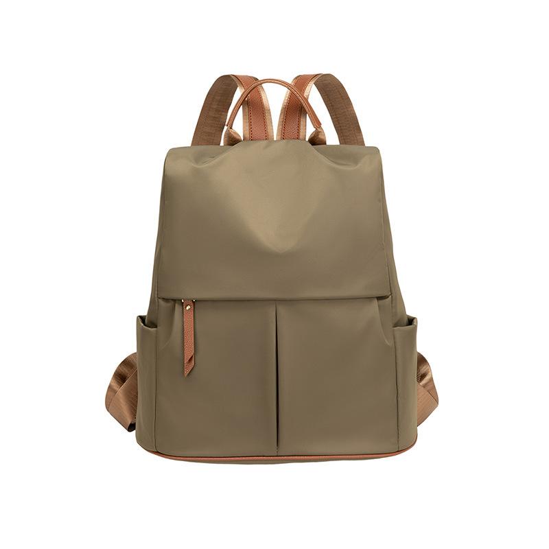 Lightweight Anti-theft Backpack New Fashionable Travel Large Capacity Oxford Cloth Nylon Casual Women s Backpack хаки