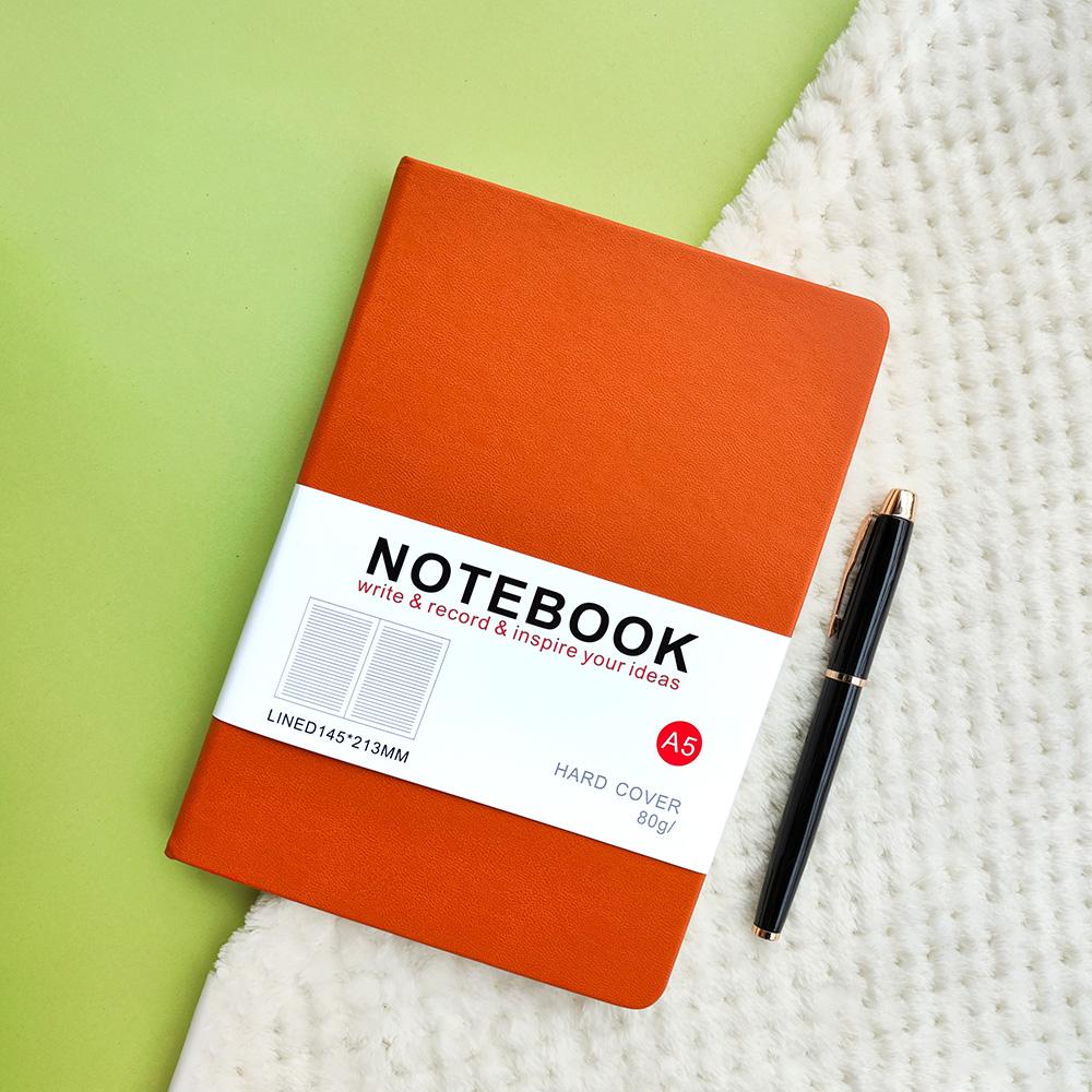 Agenda A5 Notebook Solid Color Journal Portable Business Notebooks Elastic Student PU Office Diary Lined Inside Paper Stationery