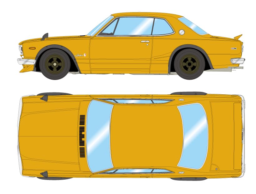 

Makeup Vision Scale Nissan Skyline 2000 1971 with Spoiler Finished Model VM244C 1/43 GT-R (KPGC10) (Works Wheels) Brown,