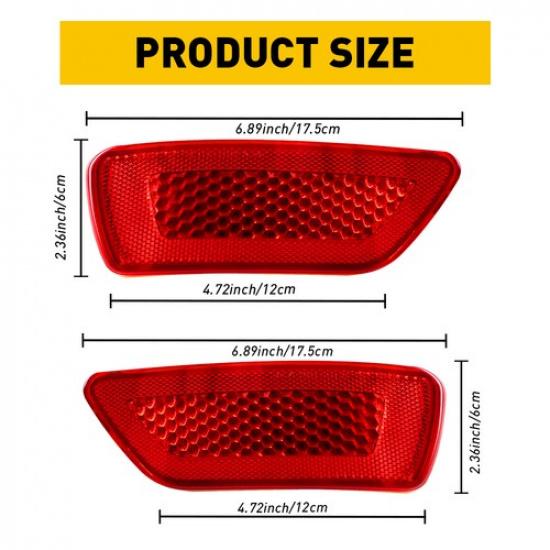 Bumper L+R Rear Light Reflector Driver Side for Fit Journey Jeep Dodge Compass V