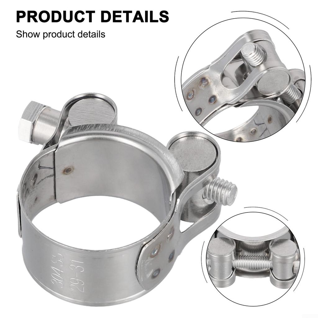 Heavy Duty Stainless Steel Clamp Suitable for High Pressure Hoses 26 28mm