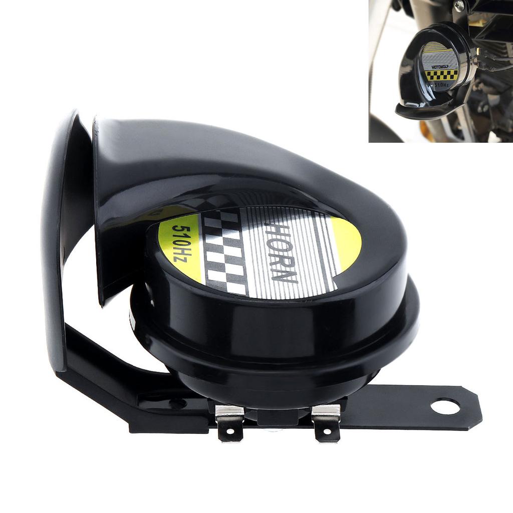 DC 12V 115dB Universal Car Horns Signal Single Sound ABS Snail Horn Claxon Fit for Motorcycles Bicycles Automobiles Cars Vehicle