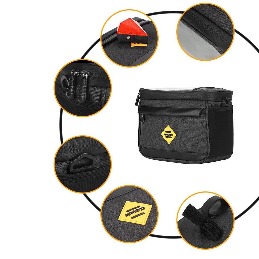 Water-Repellent Handlebar Bag: Insulated Front Bag for Bicycle, Electric Vehicle, and Motorcycle