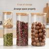 Bamboo Lid Glass Jar for Food Storage: Moisture-Proof Canister for Grains, Cereals, Coffee & Tea