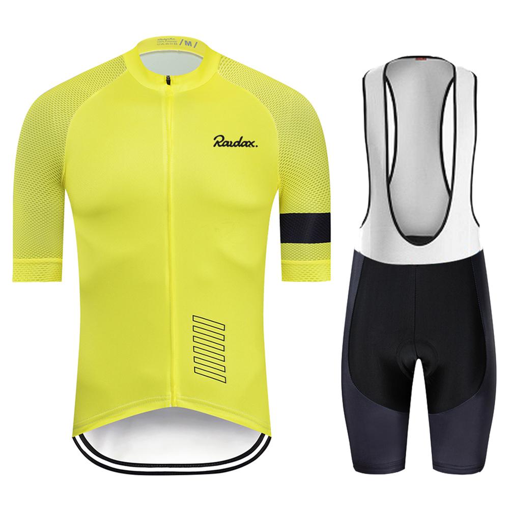 2025 Conjunto de Ciclismo Raudax Hombre Maillot de Ciclismo Manga Corta Kit de Ropa de Ciclismo para Bicicleta Ropa para Bicicleta de Montaña Mtb Maillot de Triatlón Ciclismo