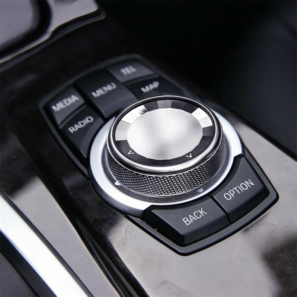 1× Car Multimedia Button Knob Cover Trim For BMW F20 F30 F11 F12 F01 F25 F26 NBT