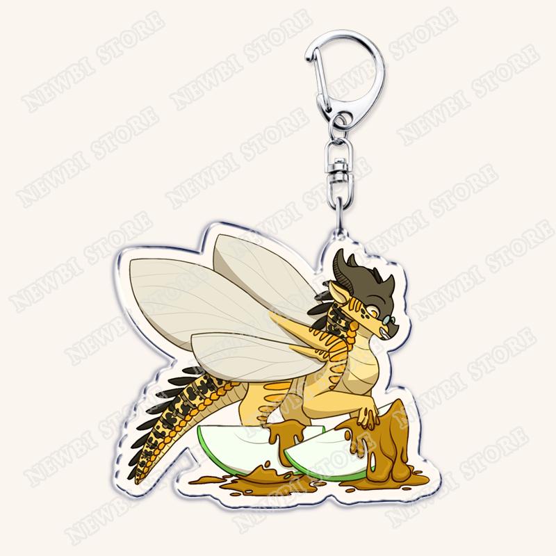 

Wings of Fire Dragons Keychains for Women Accessories Bag Tsunami Moon Starflight Qibli Glory Keyrings Jewelry Fans Friends Gift