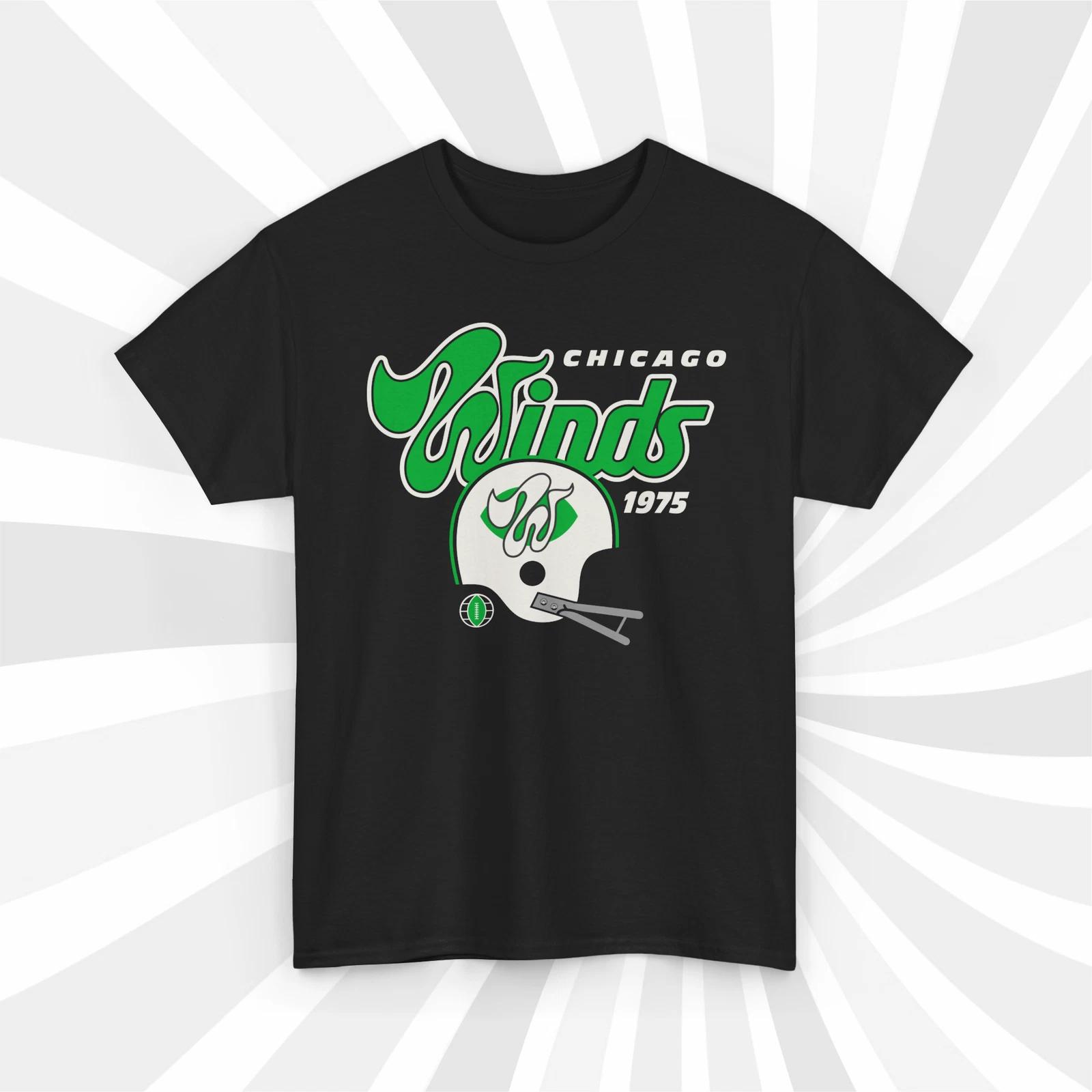 Chicago Winds 1975 WFL Vintage Football Helmet T shirt - Bears S