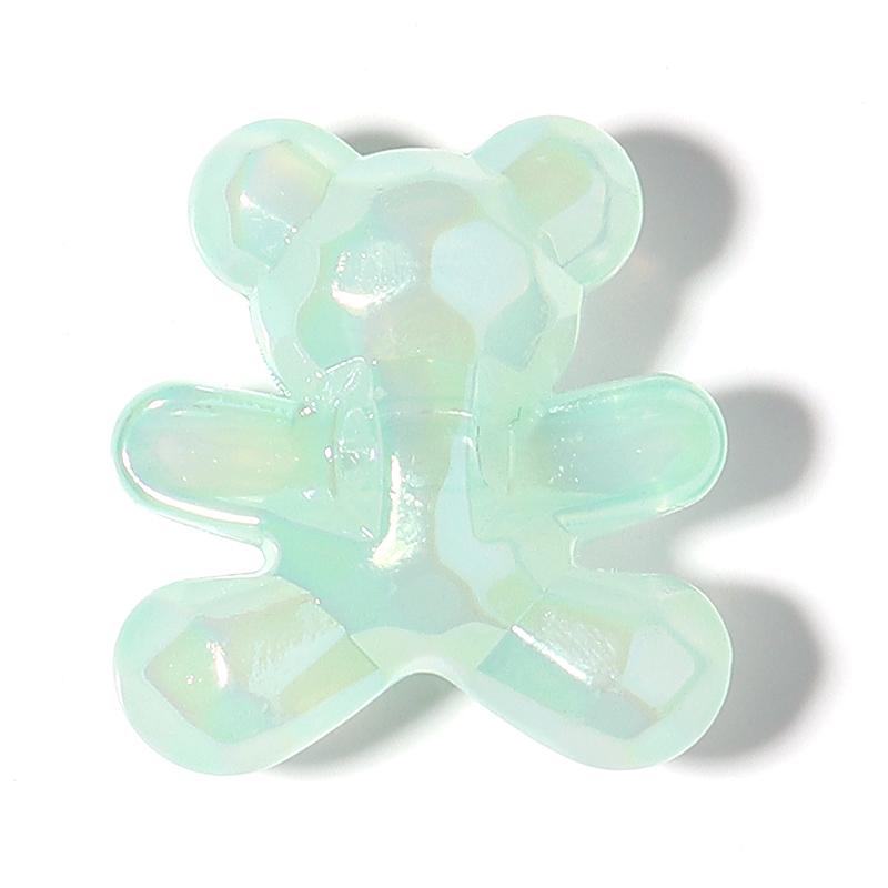 10Pcs Candy Color Bear Acrylic Beads Faceted Cute Gummy Bear Loose Beads for Jewelry Making DIY Gifts Necklace Bracelet Supplies