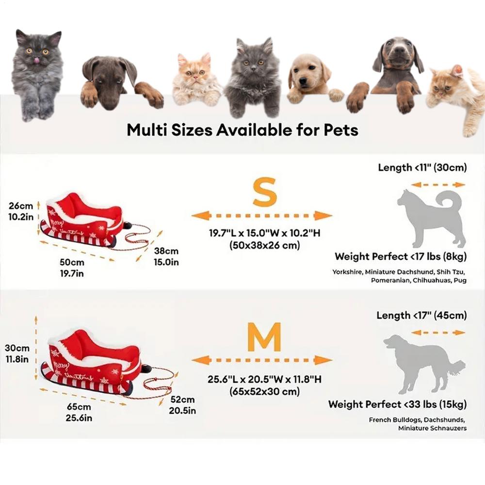 

Cat winter warm nest with Non-slip Base Washable Dog Bed for Winter Puppy Animal Indoor Outdoor Outside Car Sofa Crate S червоний