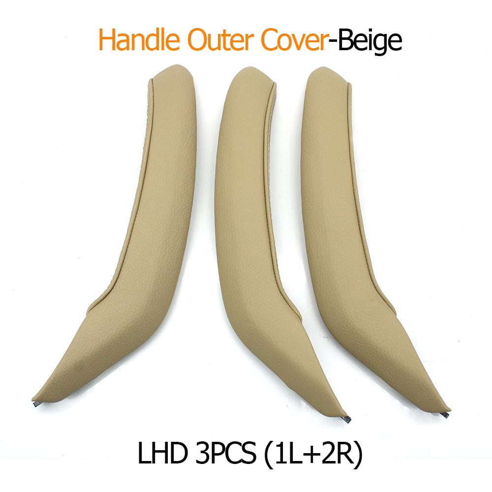 Car Interior Left Right Passenger Door Pull Handle Leather Outer Cover Trim For BMW X3 X4 F25 F26 2011 2012 2013 2014 2015 2016