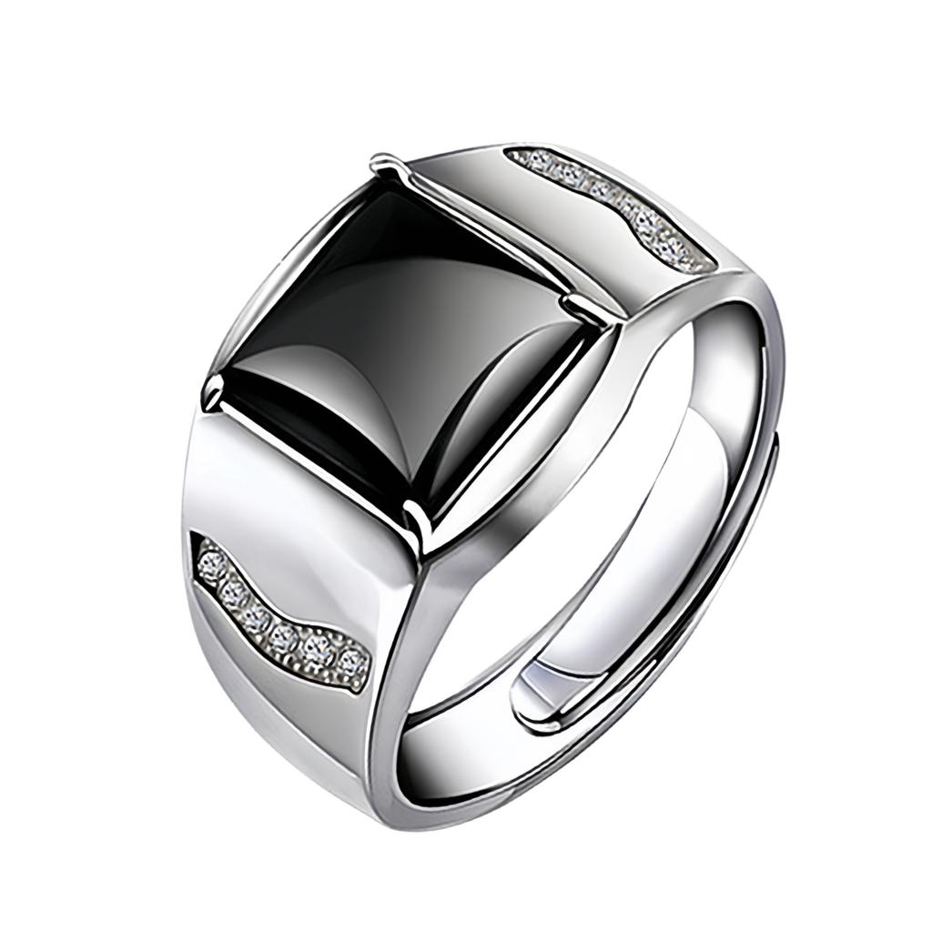 Neuer 925er Sterlingsilberring Verstellbar Schlichtheit Mode Exquisit Herren Damen Schmuck Zubehör Hochzeitssteine Party Geschenke
