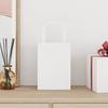 Paper Shopping Bags 50 Pcs with Handles White 15 X 8 X 21 Cm